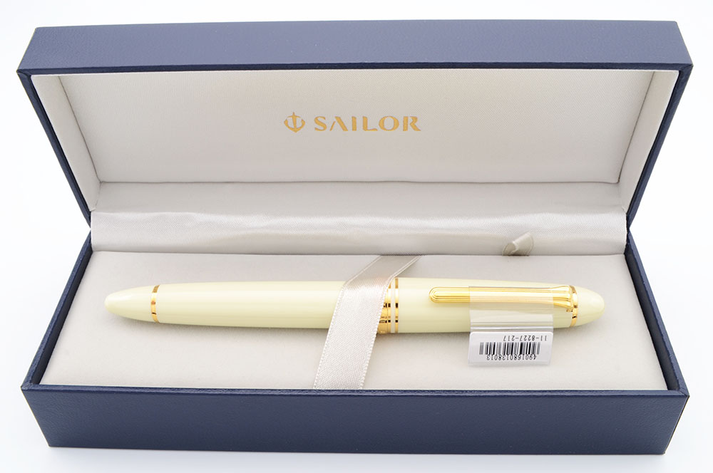 Sailor Wancher Profit 21 Fountain Pen - Ivory w Gold Trim, 21k